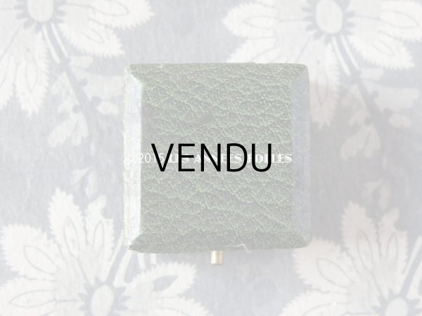 画像3: アンティーク ジュエリーボックス 金彩入り グリーン (3)