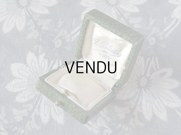 画像6: アンティーク ジュエリーボックス 金彩入り グリーン (6)