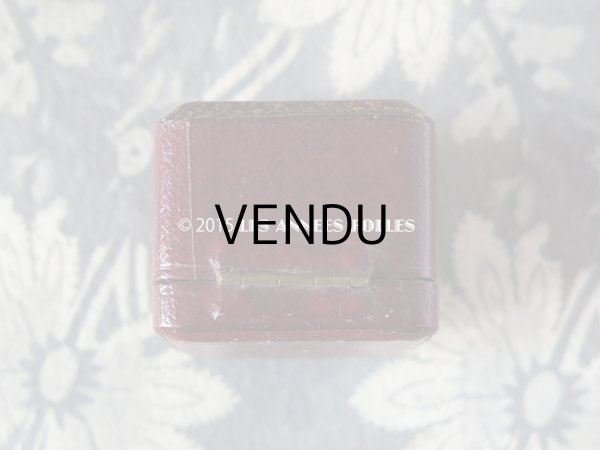 画像6: アンティーク ジュエリーボックス 金彩入り ボルドー (6)