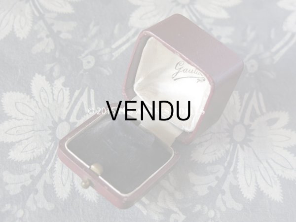 画像8: アンティーク ジュエリーボックス 金彩入り ボルドー (8)