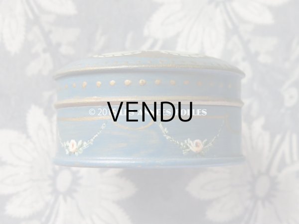 画像5: アンティーク  淡いピンク色の薔薇模様 ハンドペイント 木箱 (5)