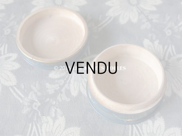 画像7: アンティーク  淡いピンク色の薔薇模様 ハンドペイント 木箱 (7)