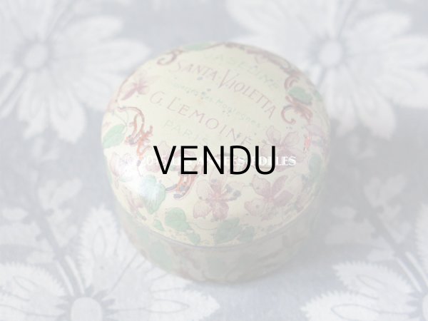 画像2: 1900年代 アンティーク ワセリン缶 菫 VASELINE SANTA-VIOLETTA - G.LEMOINE PARIS - (2)