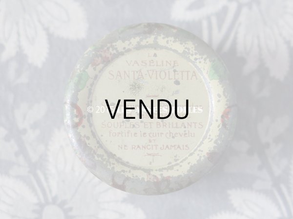 画像4: 1900年代 アンティーク ワセリン缶 菫 VASELINE SANTA-VIOLETTA - G.LEMOINE PARIS - (4)