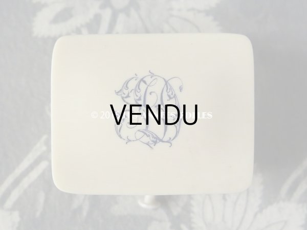 画像5: アンティーク ジュエリーボックス ベークライト製 モノグラム (5)