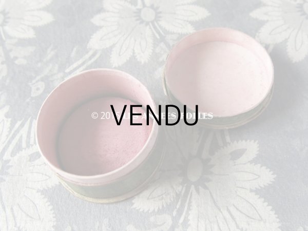 画像4: 未使用 1900年代 アンティーク 携帯用 チーク パウダーボックス パフ付 ROUGE BRUNETTE - DORIN PARIS - (4)