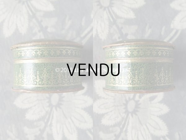 画像5: 未使用 1900年代 アンティーク 携帯用 チーク パウダーボックス パフ付 ROUGE BRUNETTE - DORIN PARIS - (5)