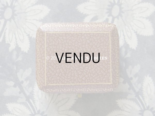 画像4: 未使用 アンティーク ジュエリーボックス スモーキーピンク&ブラウン (4)