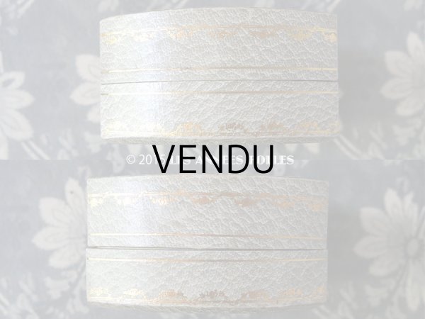 画像9: アンティーク 大きなジュエリーボックス ライトグレー (9)