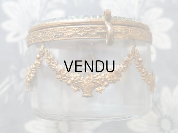 画像3: アンティーク ジュエリーボックス 花かごと薔薇のガーランド (3)