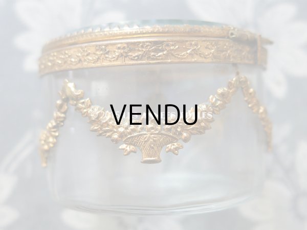 画像5: アンティーク ジュエリーボックス 花かごと薔薇のガーランド (5)