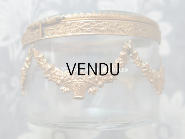 画像6: アンティーク ジュエリーボックス 花かごと薔薇のガーランド (6)