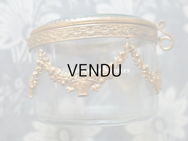 画像7: アンティーク ジュエリーボックス 花かごと薔薇のガーランド (7)