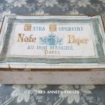 画像: 1900年代 アンティーク レターセットの紙箱 EXTRA SUPERFINE NOTE PAPER - AU BON MARCHE MAISON BOUCICAUT PARIS -