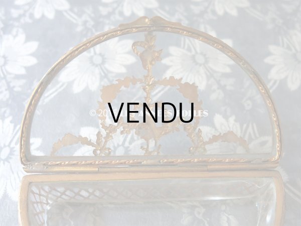 画像10: 19世紀 アンティーク ジュエリーボックス 花かご&薔薇＆リボンのガーランド (10)