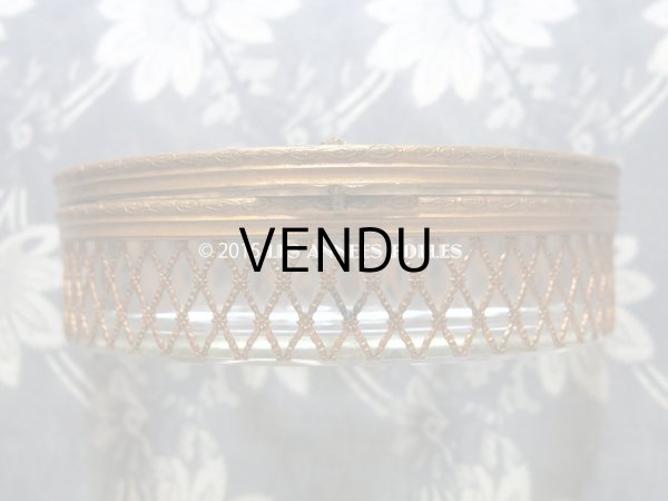 画像12: 19世紀 アンティーク ジュエリーボックス 花かご&薔薇＆リボンのガーランド (12)