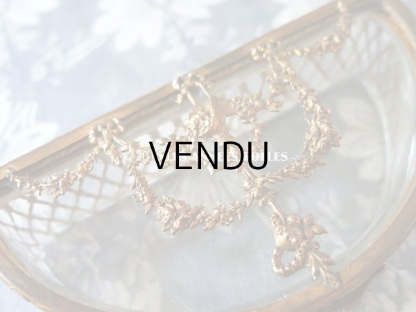 画像5: 19世紀 アンティーク ジュエリーボックス 花かご&薔薇＆リボンのガーランド (5)