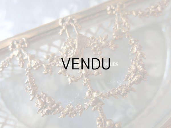 画像6: 19世紀 アンティーク ジュエリーボックス 花かご&薔薇＆リボンのガーランド (6)