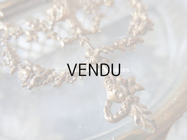 画像7: 19世紀 アンティーク ジュエリーボックス 花かご&薔薇＆リボンのガーランド (7)