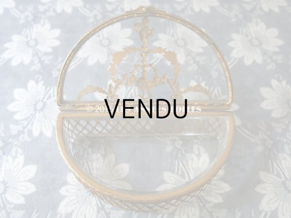 画像9: 19世紀 アンティーク ジュエリーボックス 花かご&薔薇＆リボンのガーランド (9)