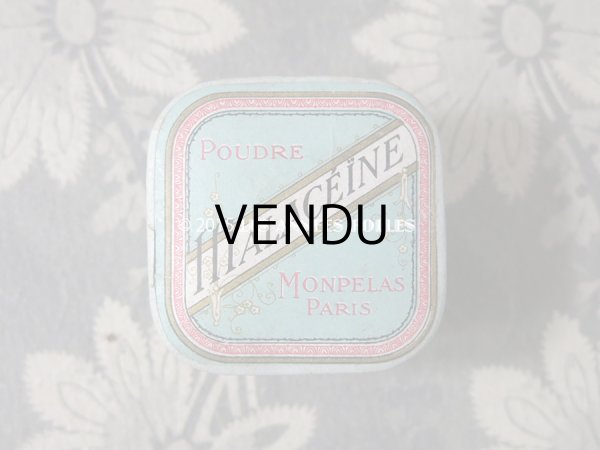 画像3: アンティーク 小さなパウダーボックス POUDRE MALACEINE - MONPELAS PARIS - (3)