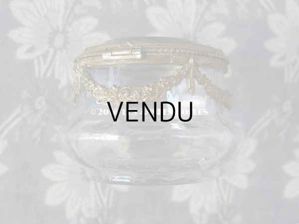 画像4: アンティーク パウダーケース 薔薇のガーランド (4)