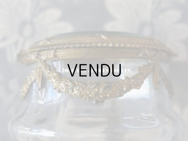 画像7: アンティーク パウダーケース 薔薇のガーランド (7)