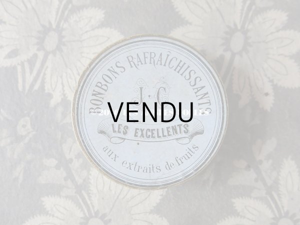 画像3: 19世紀末 アンティーク 小さな お菓子箱 ボンボン BONBONS REFRAICHISSANTS AUX EXTRAITS DE FRUITS - J.C - (3)