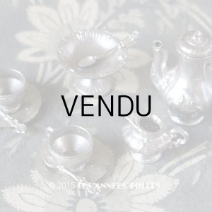 画像: アンティーク ドール用 ティーセット 薔薇模様
