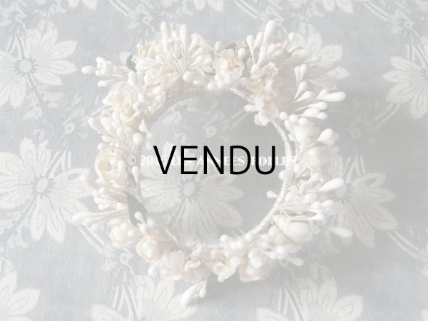 画像4: アンティーク ドール用 ワックスフラワーのヘッドリース ティアラ (4)