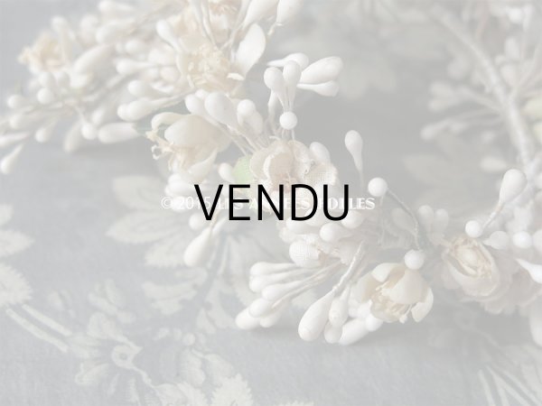 画像5: アンティーク ドール用 ワックスフラワーのヘッドリース ティアラ (5)