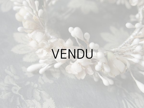 画像6: アンティーク ドール用 ワックスフラワーのヘッドリース ティアラ (6)