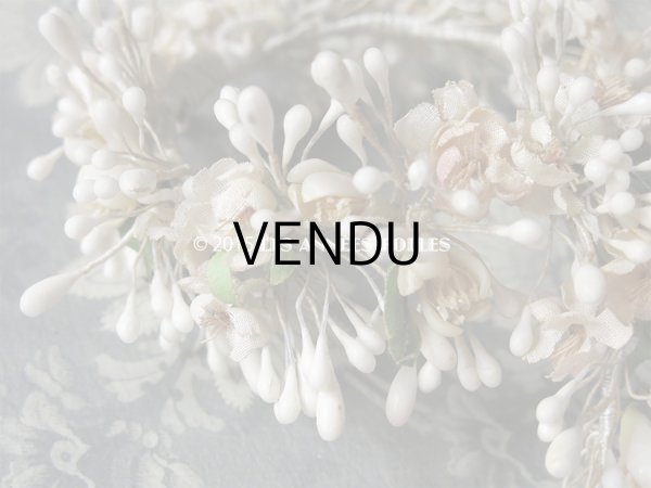 画像7: アンティーク ドール用 ワックスフラワーのヘッドリース ティアラ (7)