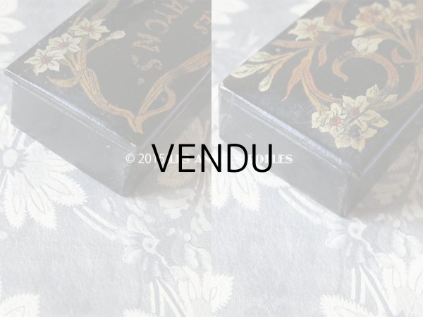 画像7: 19世紀末 アンティーク 白百合のペンケース PLUMES & CRAYONS (7)