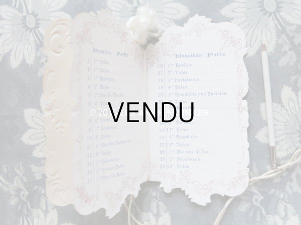 画像5: 1902年 アンティーク 舞踏会の手帳 ペンシル付 CARNET DE BAL カルネ・ド・バル (5)