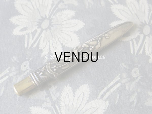 画像7: アンティーク 宿り木 ヤドリギ ペン軸 & シーリングスタンプ ＆レターオープナー & ペーパーナイフ & ペンシルケース (7)