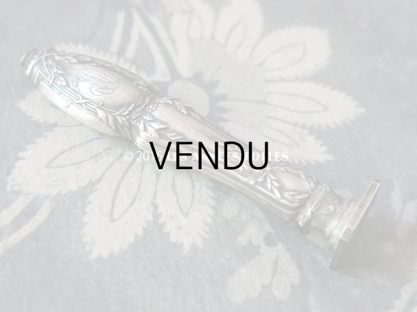 画像3: 19世紀末 アンティーク シルバー製 小さな シーリングスタンプ モノグラム入り『MD』 (3)