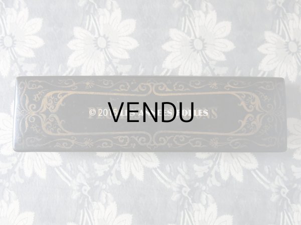 画像3: 19世紀 アンティーク ペンケース パピエマシェ PLUMES & CRAYONS (3)