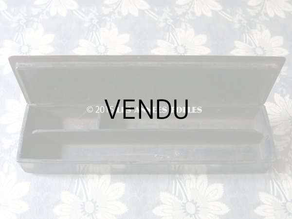 画像4: 19世紀 アンティーク ペンケース パピエマシェ PLUMES & CRAYONS (4)