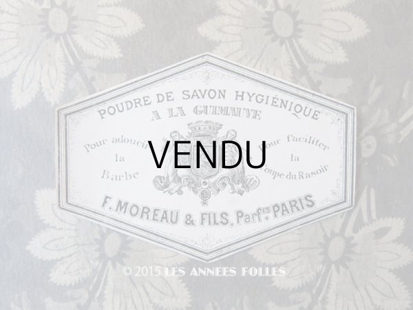 画像1: アンティーク パウダーソープのラベル POUDRE DE SAVON HYGIENIQUE A LA GUIMAUVE - F.MOREAU & FILS PARIS - (1)