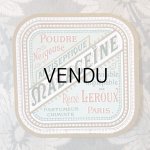 画像: 1899年 アンティーク パウダーボックスのラベル POUDRE MALACEINE - RENE LEROUX PARIS -