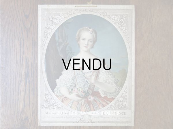 画像1: 1911年代 アンティーク カレンダー MADAME LOUISE DE FRANCE - GRANDS MAGASINS DE LA  SAMARITAINE - (1)