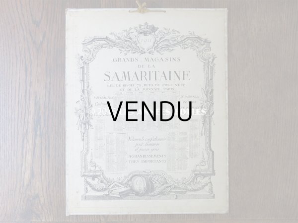 画像2: 1911年代 アンティーク カレンダー MADAME LOUISE DE FRANCE - GRANDS MAGASINS DE LA  SAMARITAINE - (2)