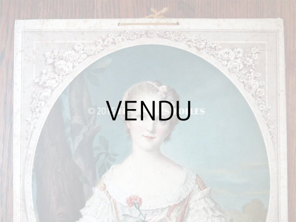 画像4: 1911年代 アンティーク カレンダー MADAME LOUISE DE FRANCE - GRANDS MAGASINS DE LA  SAMARITAINE - (4)