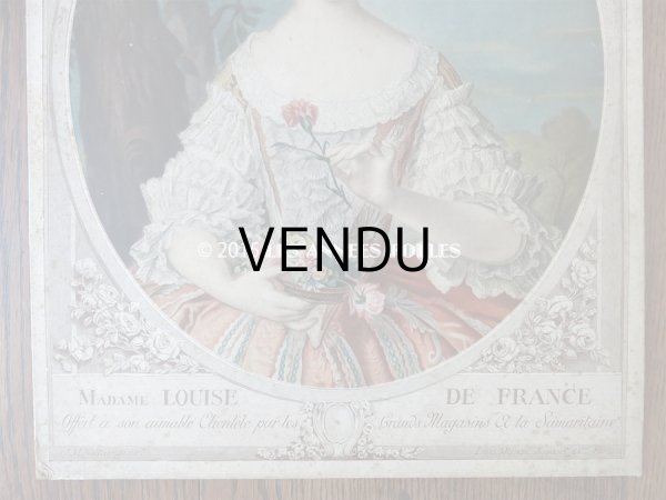 画像5: 1911年代 アンティーク カレンダー MADAME LOUISE DE FRANCE - GRANDS MAGASINS DE LA  SAMARITAINE - (5)