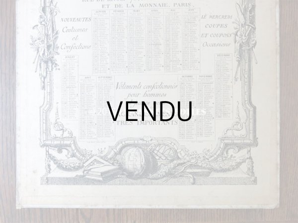 画像7: 1911年代 アンティーク カレンダー MADAME LOUISE DE FRANCE - GRANDS MAGASINS DE LA  SAMARITAINE - (7)