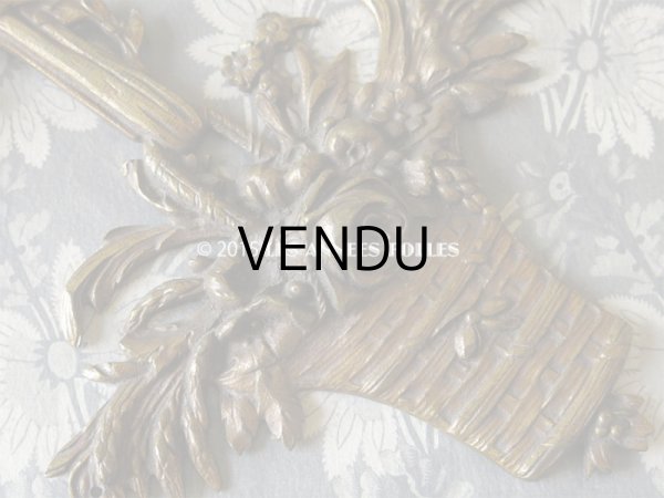 画像4: アンティーク 大きな 薔薇の花かご オーナメント (4)