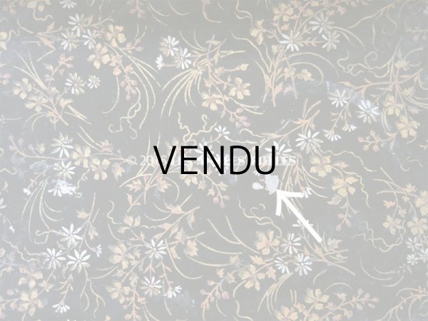 画像5: 19世紀 アンティーク ナポレオン3世 パピエマシェ トレイ 花模様 (5)