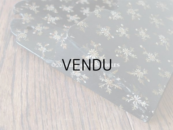 画像6: 19世紀 アンティーク ナポレオン3世 パピエマシェ レターボックス 花模様 (6)