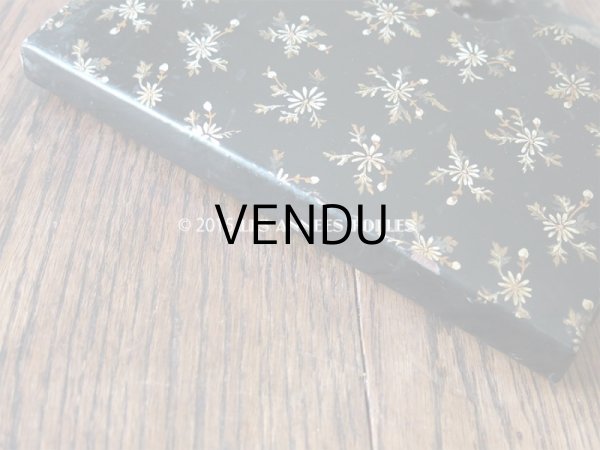 画像8: 19世紀 アンティーク ナポレオン3世 パピエマシェ レターボックス 花模様 (8)